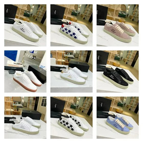 SAINT LAURENT YSL camouflage star sticker embroidery stylish simple low-top sports shoes-2914